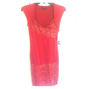 Red XOXO cap sleeve dress